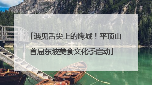 遇见舌尖上的鹰城！平顶山首届东坡美食文化季启动