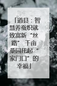 道县：智慧养蚕织就致富新“丝路” 千亩桑园托起“家门口”的幸福
