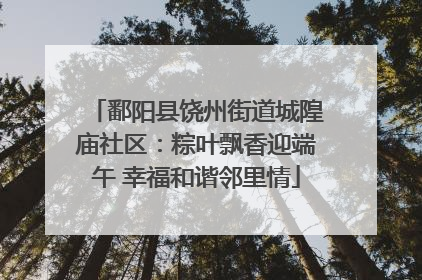 鄱阳县饶州街道城隍庙社区：粽叶飘香迎端午 幸福和谐邻里情