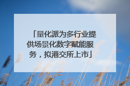 量化派为多行业提供场景化数字赋能服务，拟港交所上市