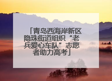 青岛西海岸新区隐珠街道组织“老兵爱心车队”志愿者助力高考