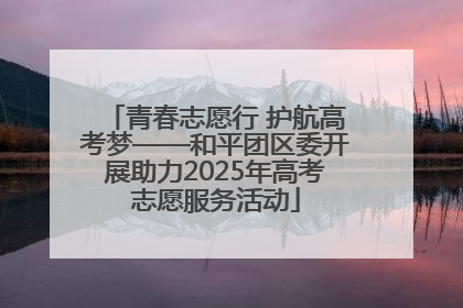 青春志愿行 护航高考梦——和平团区委开展助力2025年高考志愿服务活动