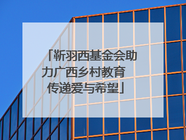 靳羽西基金会助力广西乡村教育 传递爱与希望