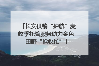 长安供销“护航”麦收季托管服务助力金色田野“抢收忙”