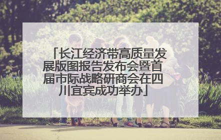 长江经济带高质量发展版图报告发布会暨首届市际战略研商会在四川宜宾成功举办