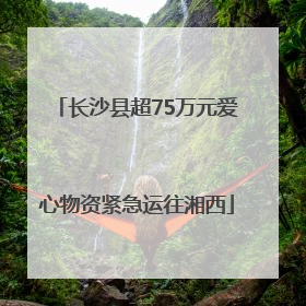 长沙县超75万元爱心物资紧急运往湘西