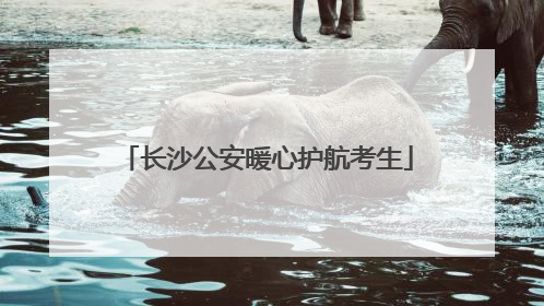长沙公安暖心护航考生