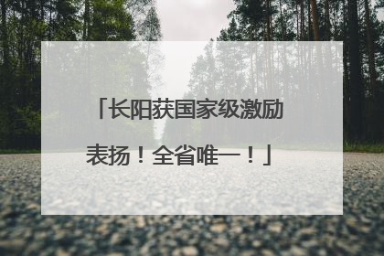 长阳获国家级激励表扬！全省唯一！