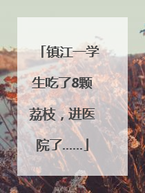 镇江一学生吃了8颗荔枝，进医院了……