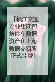 镇江交通产业集团智慧停车数据资产在上海数据交易所正式挂牌