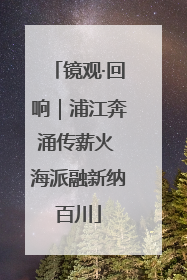 镜观·回响｜浦江奔涌传薪火 海派融新纳百川