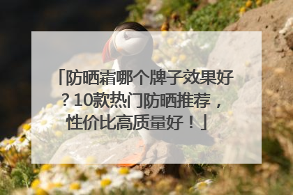 防晒霜哪个牌子效果好？10款热门防晒推荐，性价比高质量好！