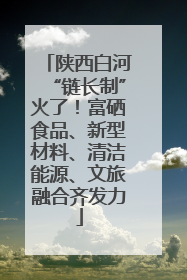陕西白河“链长制”火了！富硒食品、新型材料、清洁能源、文旅融合齐发力