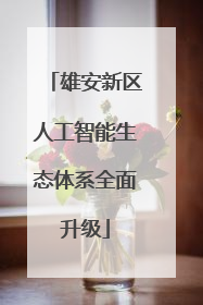 雄安新区人工智能生态体系全面升级