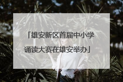 雄安新区首届中小学诵读大赛在雄安举办
