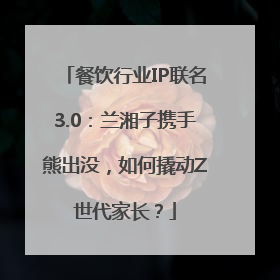 餐饮行业IP联名3.0：兰湘子携手熊出没，如何撬动Z世代家长？