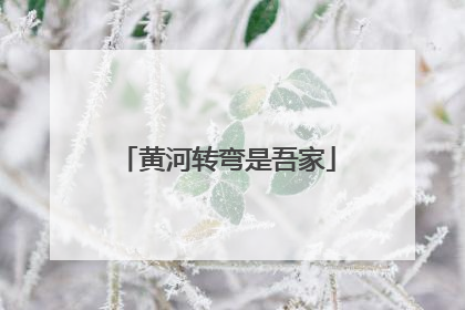 黄河转弯是吾家