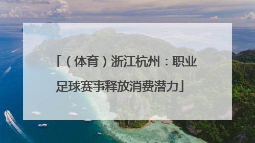 （体育）浙江杭州：职业足球赛事释放消费潜力