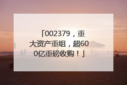002379，重大资产重组，超600亿重磅收购！