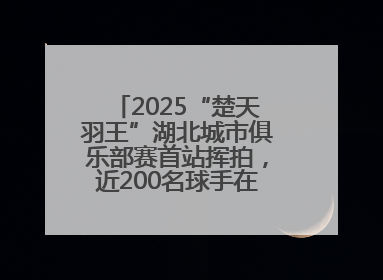 2025“楚天羽王”湖北城市俱乐部赛首站挥拍，近200名球手在黄石同场竞技