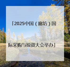 2025中国（廊坊）国际采购与投资大会举办