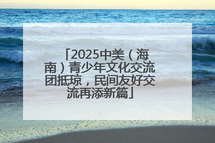 2025中美（海南）青少年文化交流团抵琼，民间友好交流再添新篇