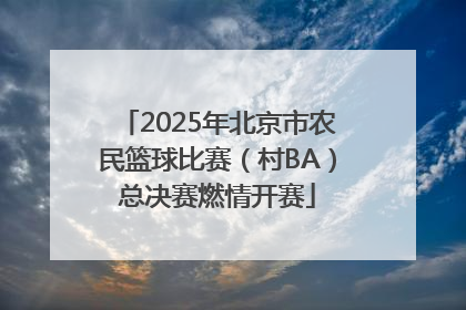 2025年北京市农民篮球比赛（村BA）总决赛燃情开赛