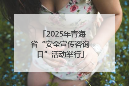 2025年青海省“安全宣传咨询日”活动举行