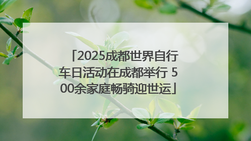 2025成都世界自行车日活动在成都举行 500余家庭畅骑迎世运