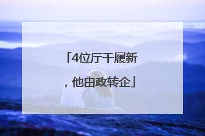 4位厅干履新，他由政转企
