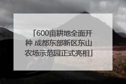 600亩耕地全面开种 成都东部新区东山农场示范园正式亮相