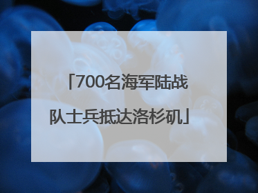 700名海军陆战队士兵抵达洛杉矶