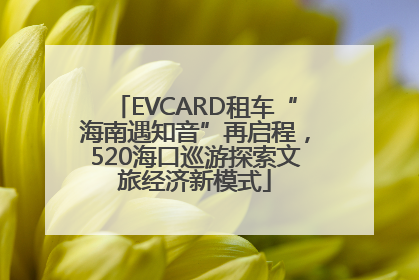 EVCARD租车“海南遇知音”再启程，520海口巡游探索文旅经济新模式